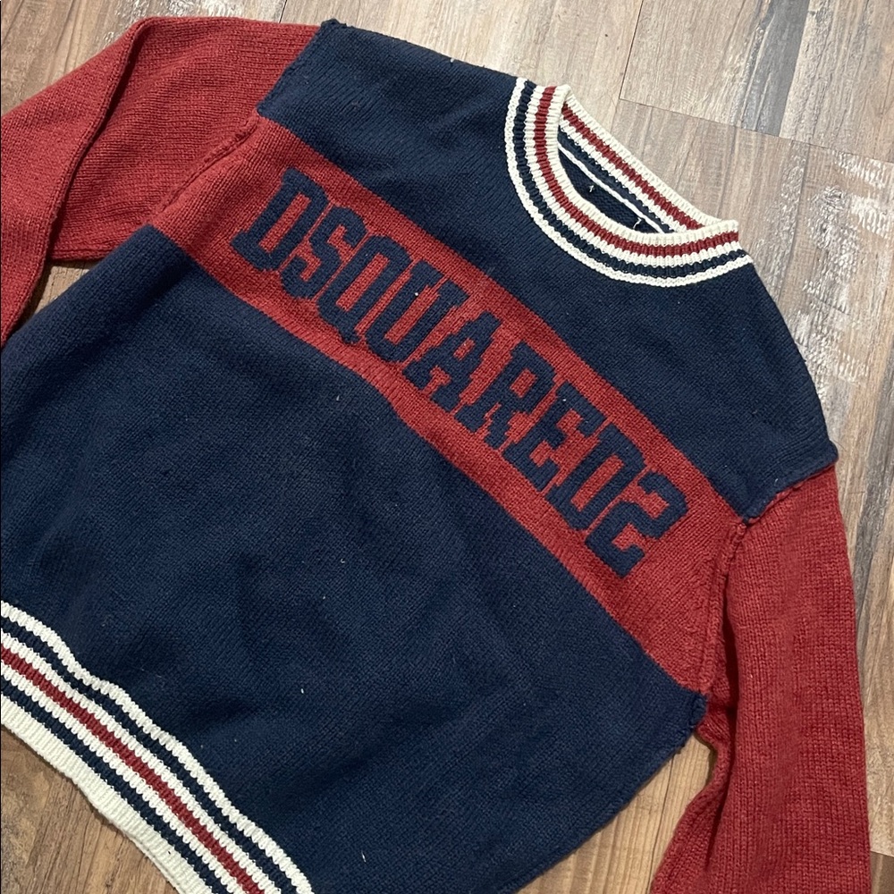 DSQUARED2 Black and Red Knit Sweater
